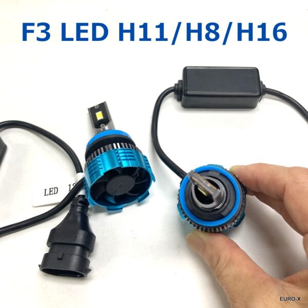F3 三色LED H11/H8/H16 黃/暖白/純白光 12V 汽車霧燈頭燈燈泡 - Image 3