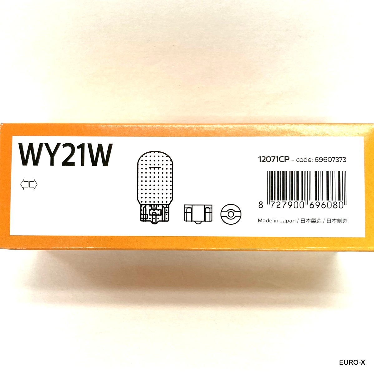 飛利蒲 T20 W21W ( 插脚 / 單光 ) 12V 原厰替換汽車後波/煞車/信號/霧燈燈泡