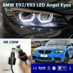 寶馬 BMW 天使眼 LED H8 120W 合 E92 E93超亮白光解碼大燈燈泡